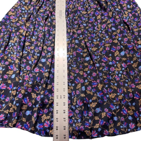 Banana Republic Factory Floral Print Pleated Flex Waist Lined Midi Skirt (SZ L) - Picture 11 of 11